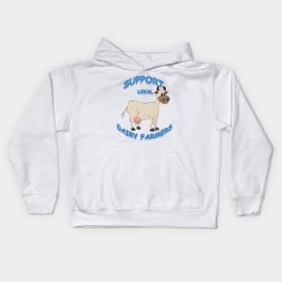 Support Local Dairy Farmers Kids Hoodie